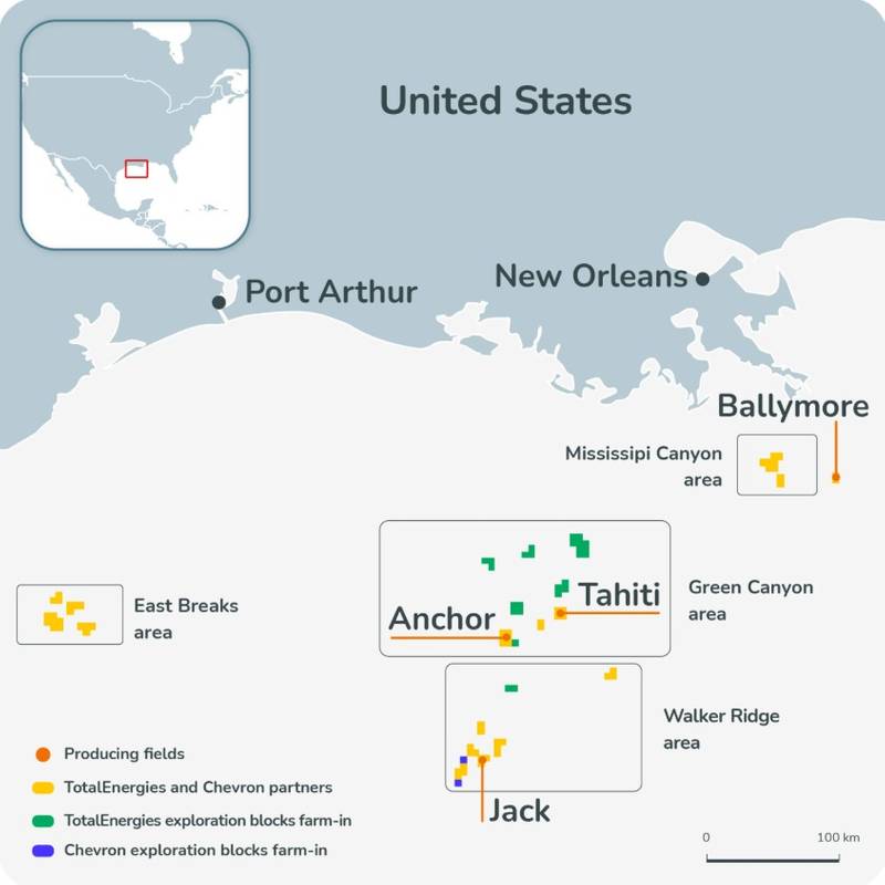 TotalEnergies Takes 25% Stake in 26 Chevron-Operated US Offshore Blocks