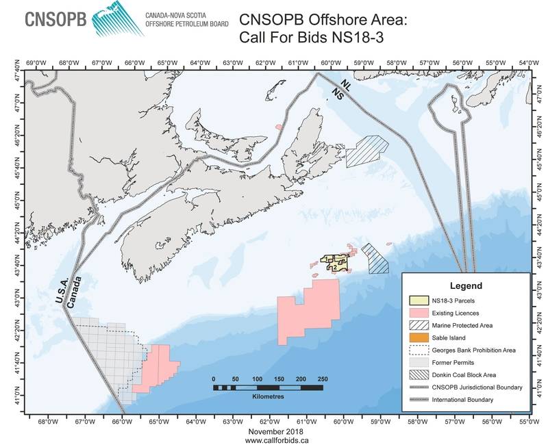 Canada Issues Call for Bids Off Nova Scotia