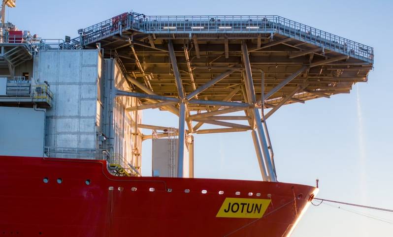 Jotun FPSO On its Way to Balder Field in North Sea