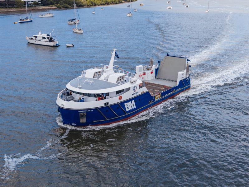 Bhagwan Marine Christens Stern Landing Vessel