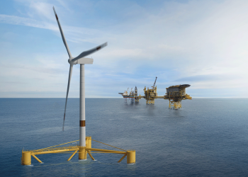 Pilot project for floating offshore wind turbines to supply gas platform with electricity