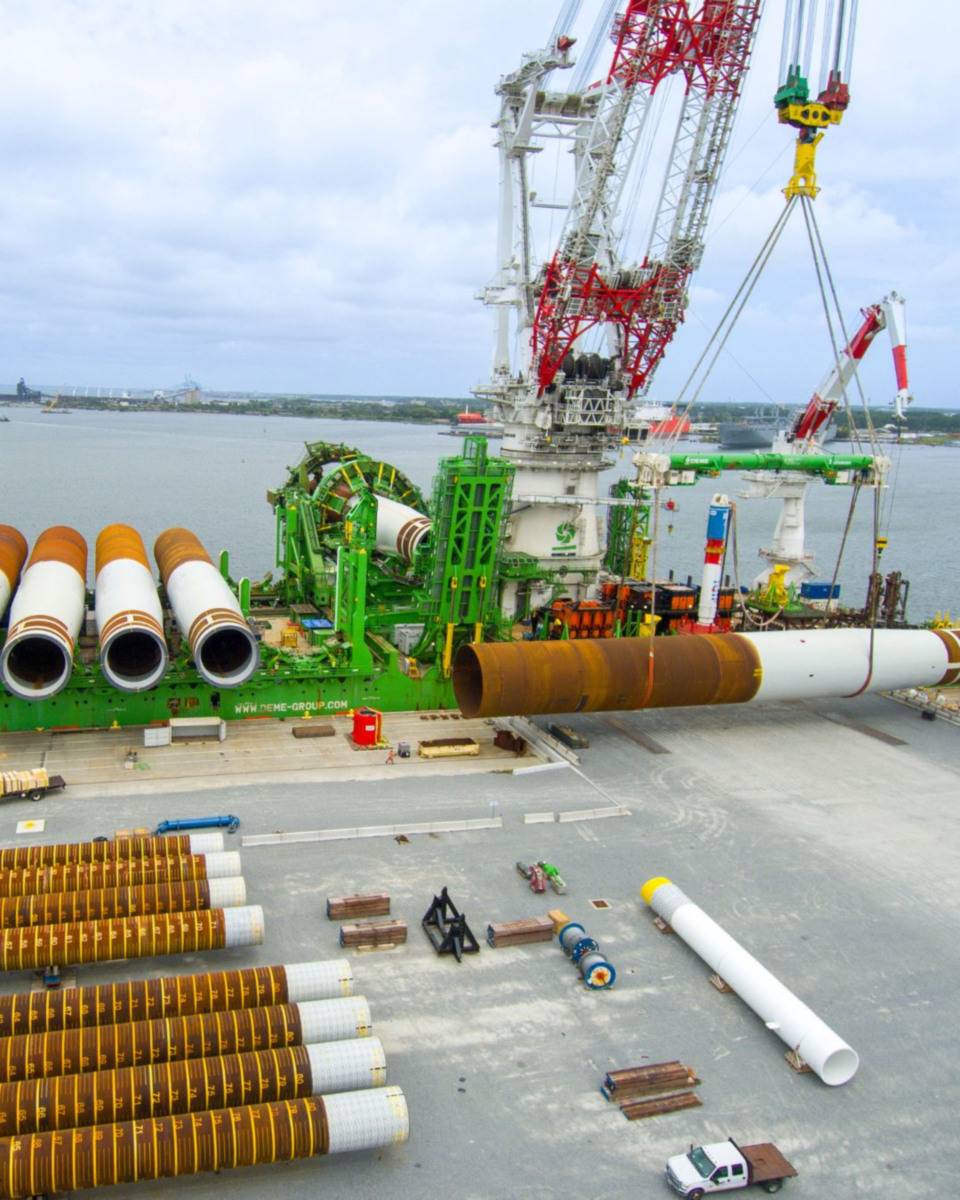 First Installation Campaign at Coastal Virginia Offshore Wind Farm